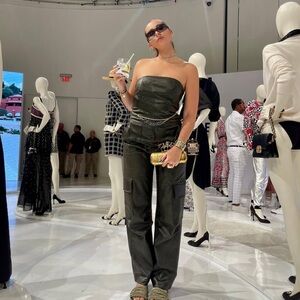 Leather Jumpsuit size L